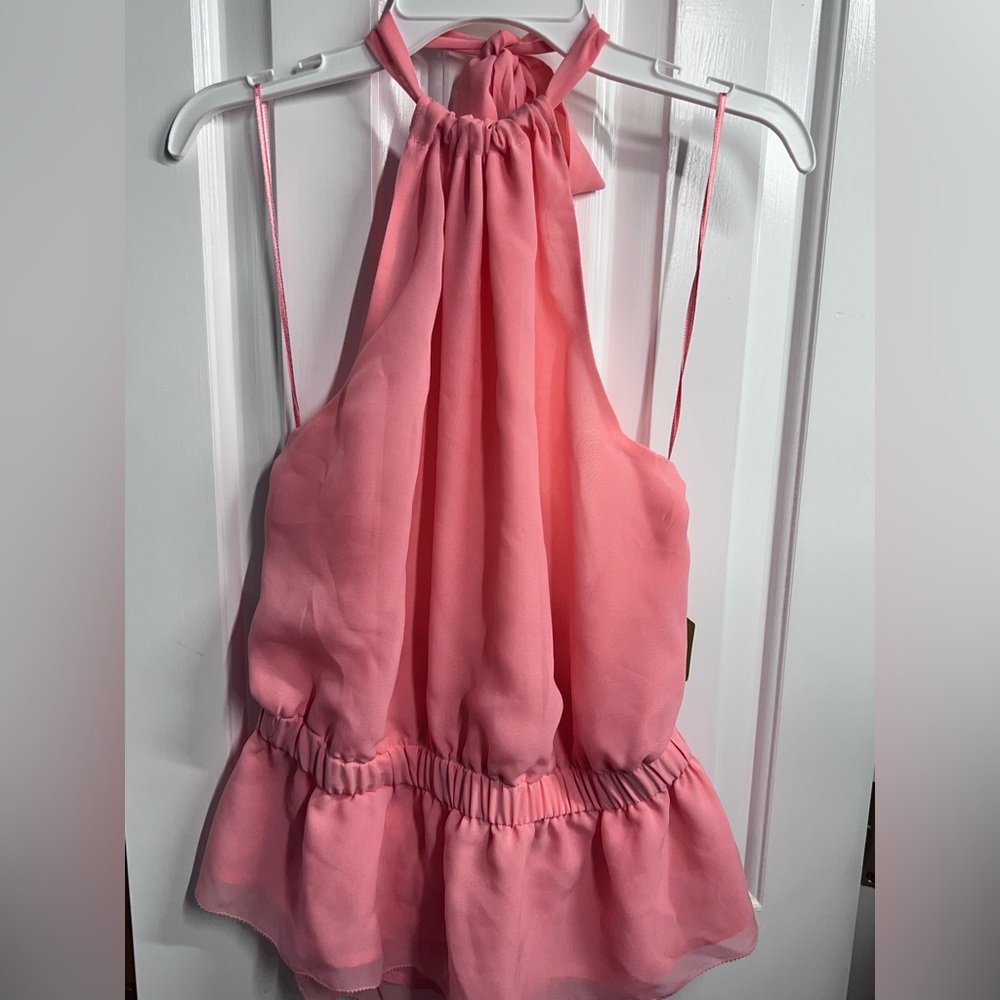 Elegant Pink Halter Top
